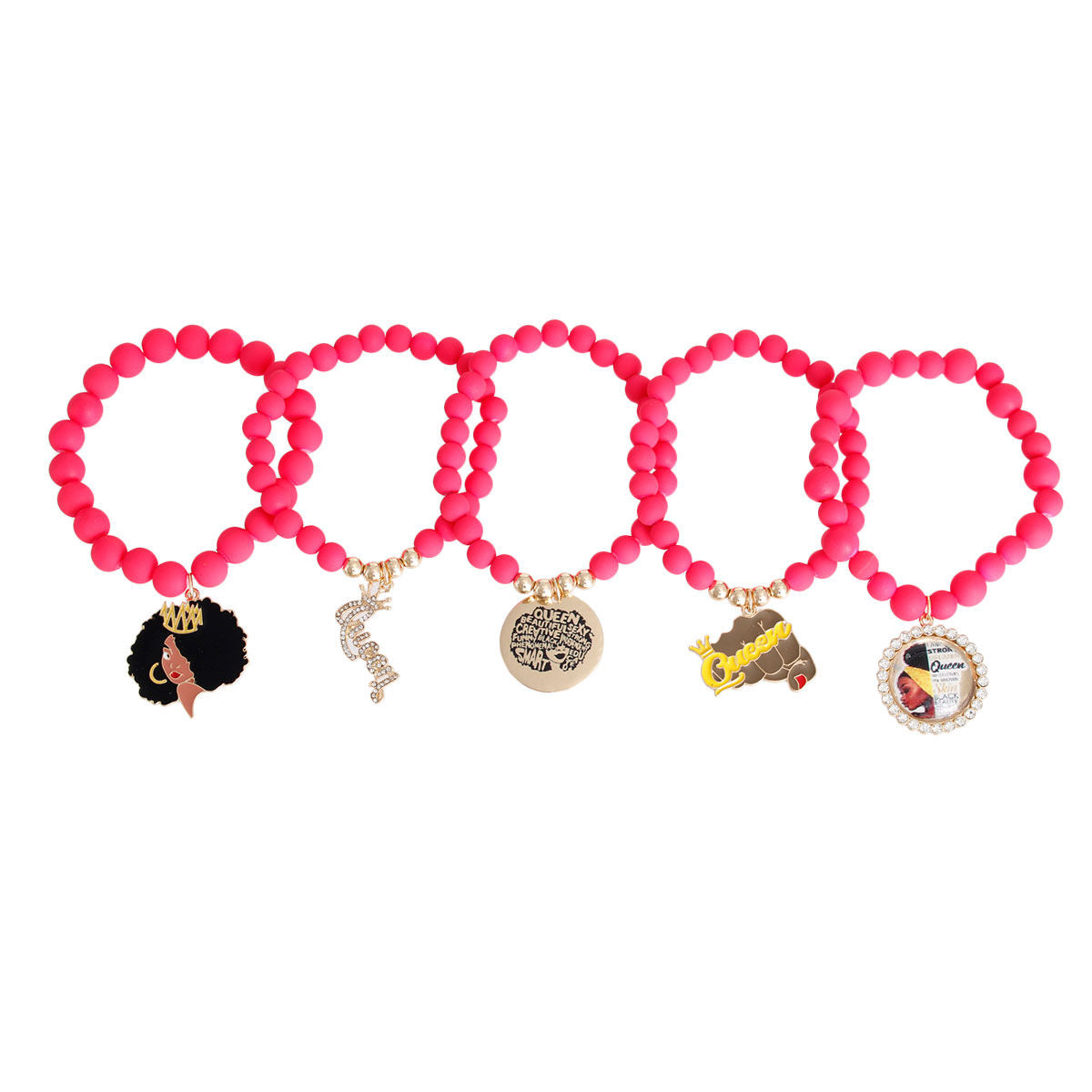 Pink Black Queen Bracelets