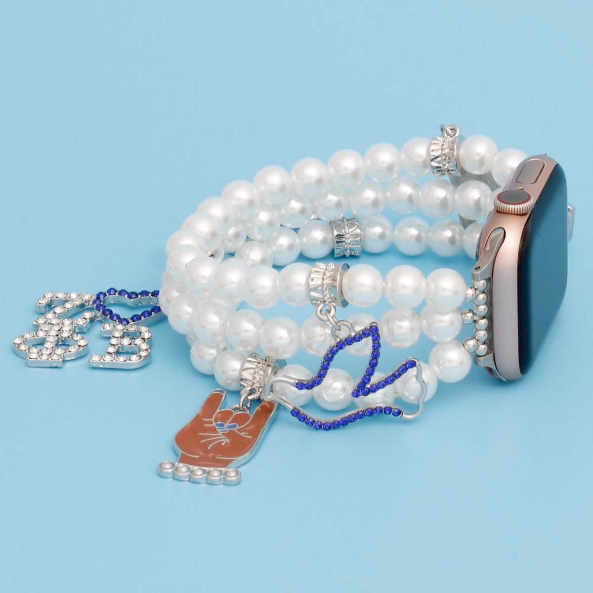 ZPB Sorority White Pearl Watch Band for Women