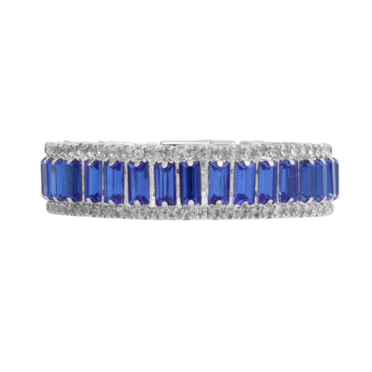 ZPB Sorority Blue Baguette Bling Tennis Bracelet