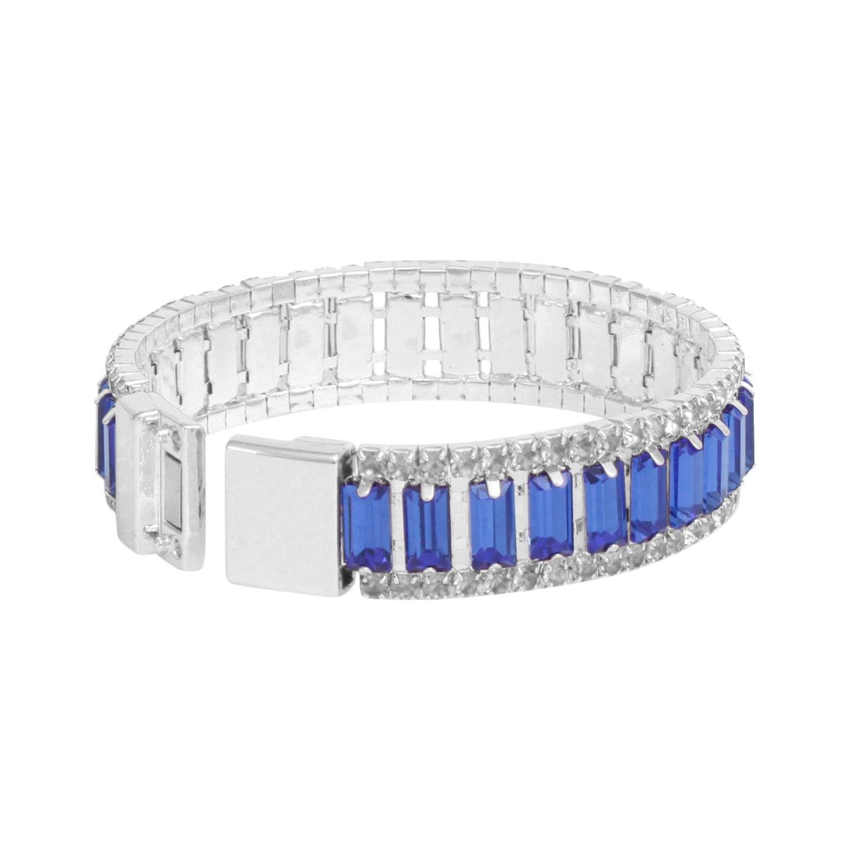 ZPB Sorority Blue Baguette Bling Tennis Bracelet