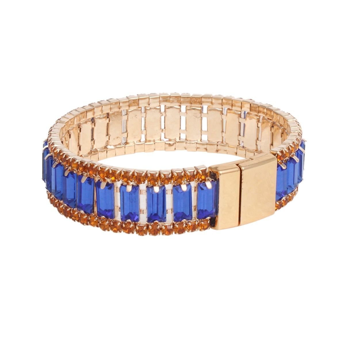 SGRHO Sorority Blue Baguette Bling Tennis Bracelet