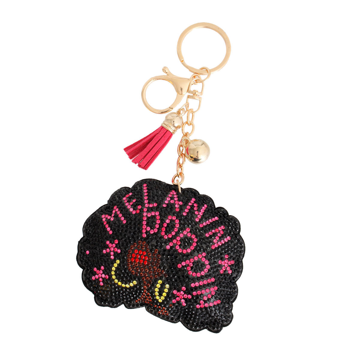 Melanin Poppin Afro Keychain