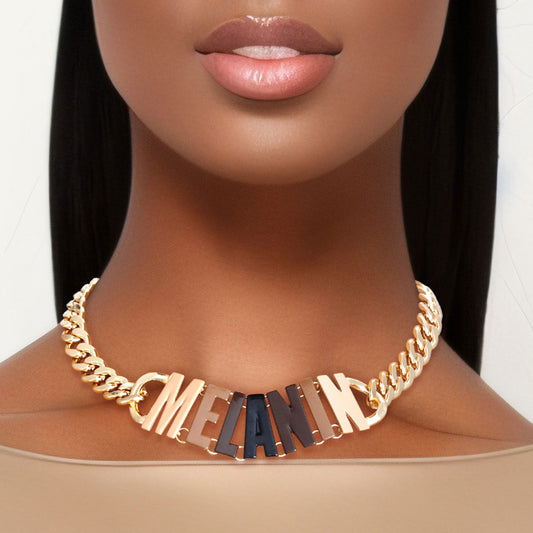 MELANIN Gold Chain Choker