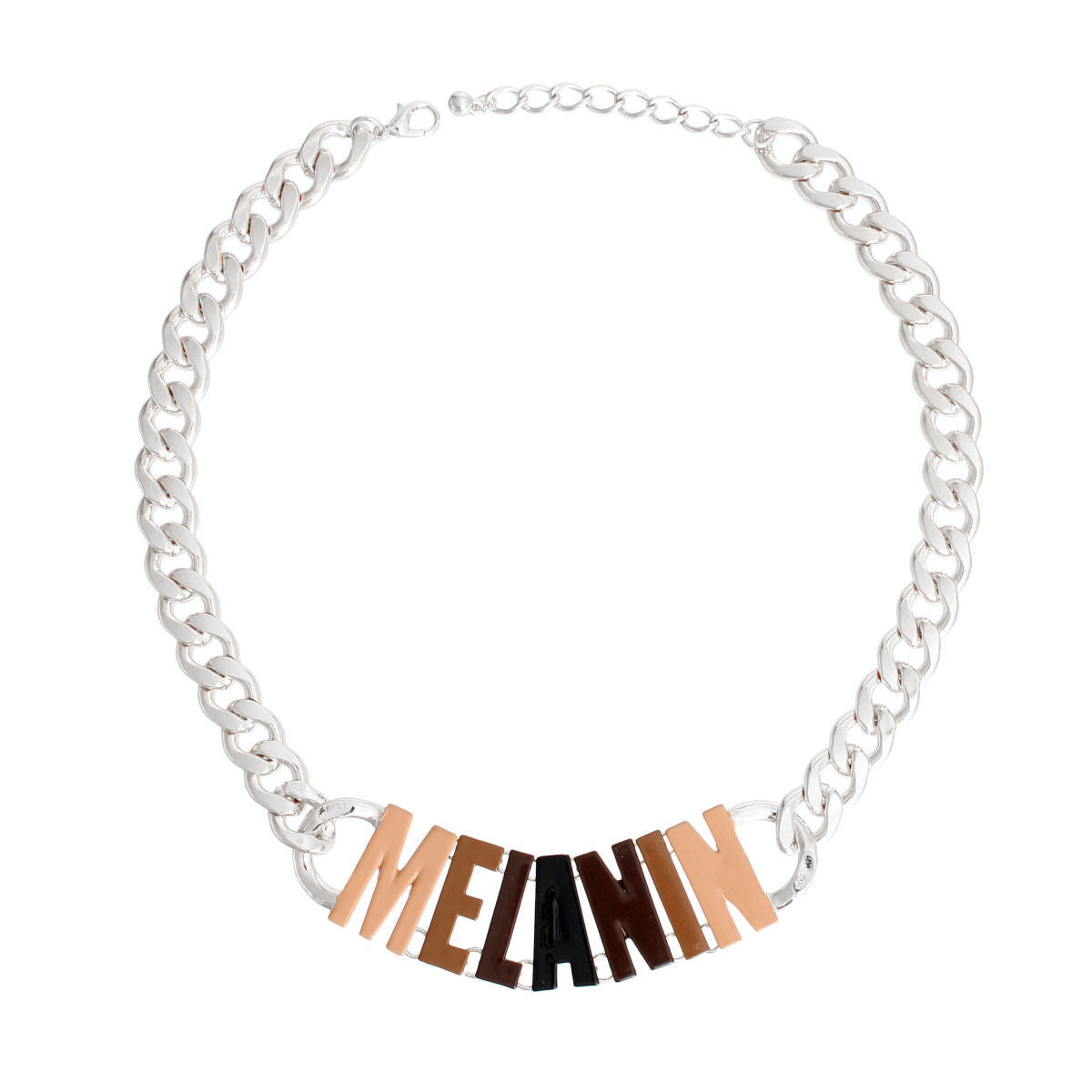 MELANIN Silver Chain Choker