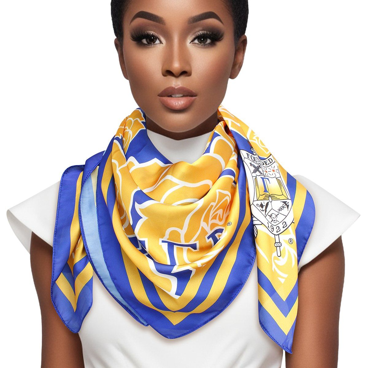 SGRHO Sorority Flower Square Scarf for Women