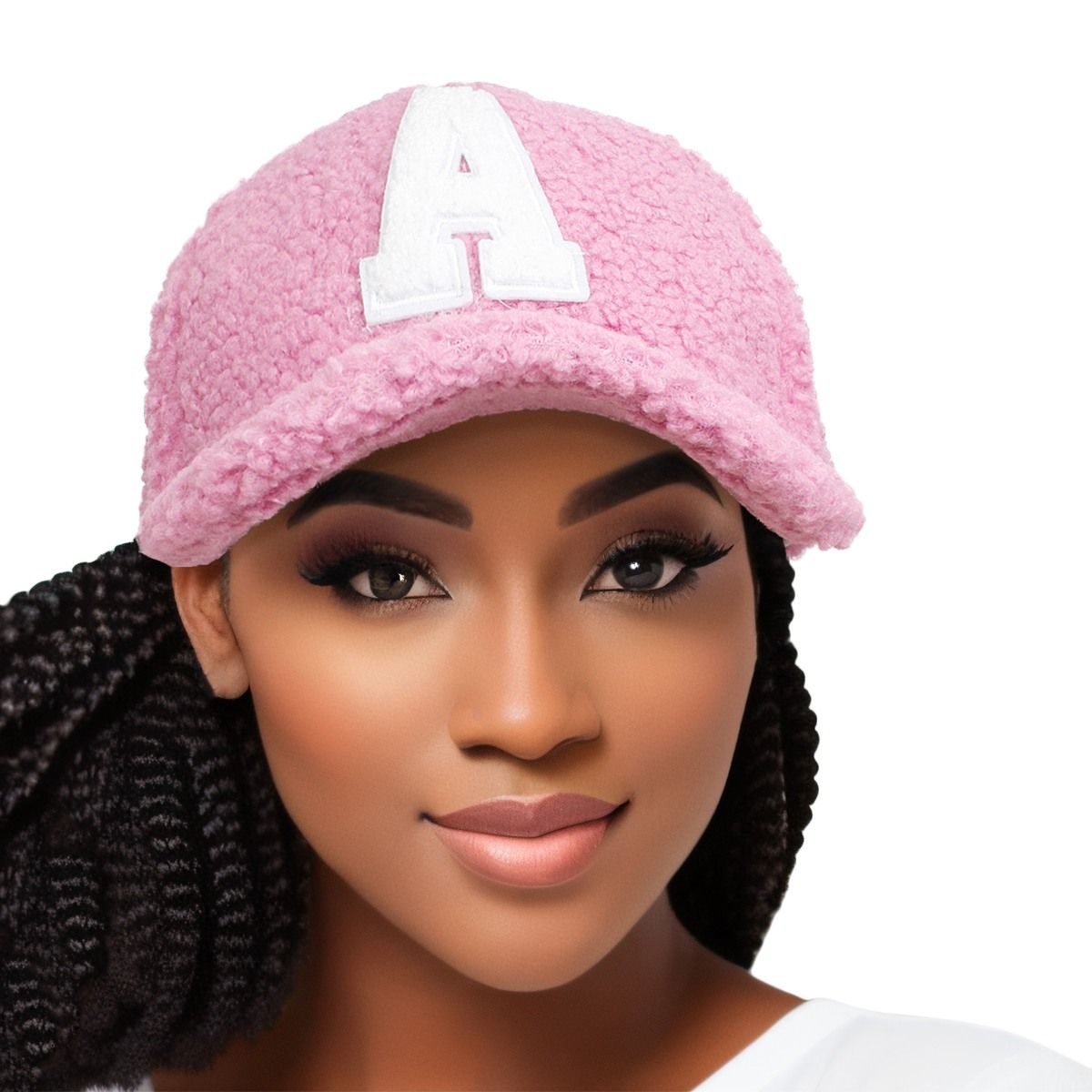 AKA Sorority Pink Sherpa A Patch Baseball Hat