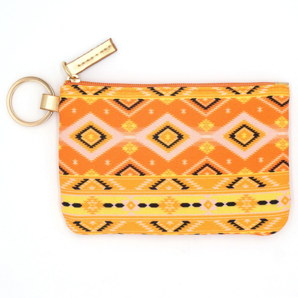 Orange Aztec Tribal ID Wallet