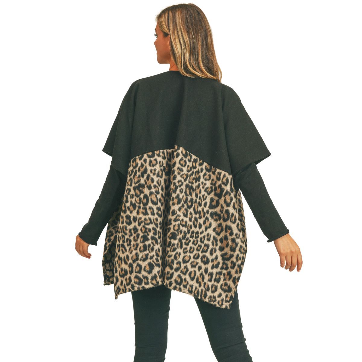 Taupe Leopard Pocket Kimono