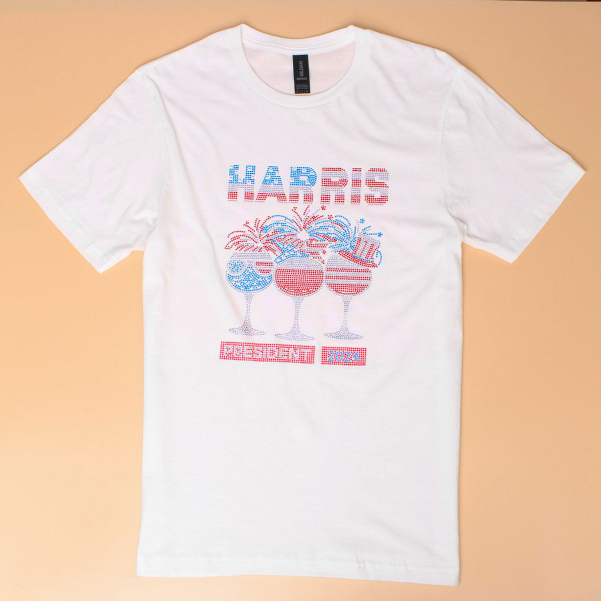 Shirt XL White HARRIS PRESIDENT Bling for Women