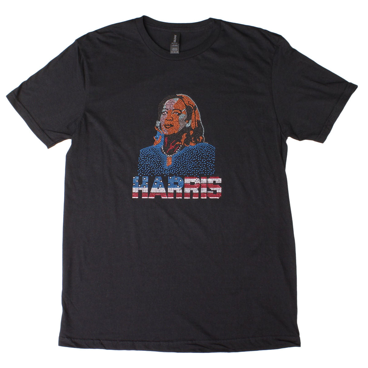 Shirt L Black HARRIS Face Bling Tee for Women